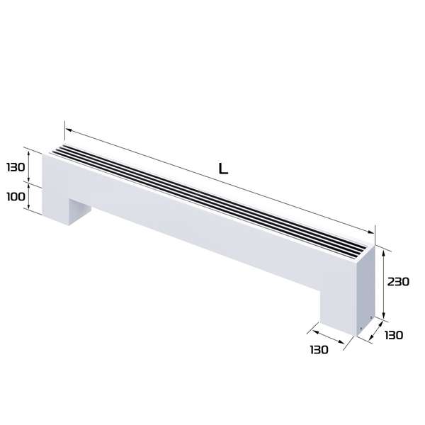 Конвектор напольный Royal Thermo STEP 130/130/1400 2 N WT LG NA — изображение 2