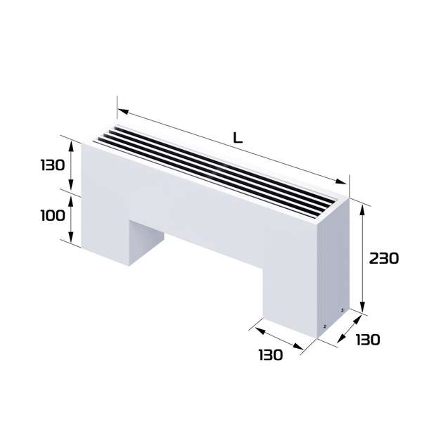 Конвектор напольный Royal Thermo STEP 130/130/600 2 N WT LG NA — изображение 2