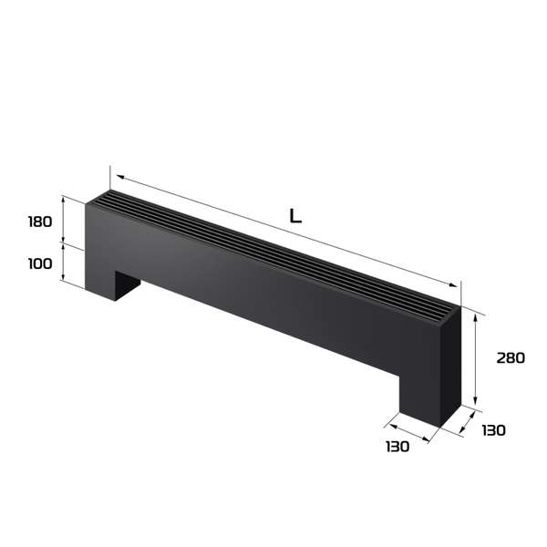 Конвектор напольный Royal Thermo STEP 180/130/1300 3 N BL LG BL — изображение 2