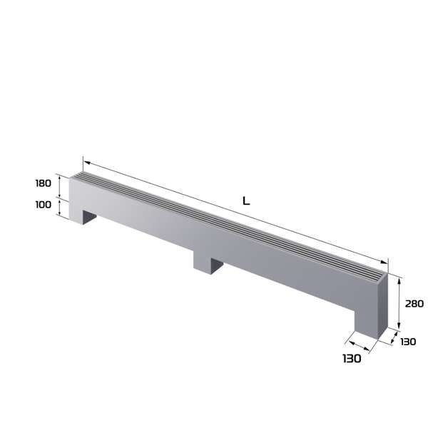 Конвектор напольный Royal Thermo STEP 180/130/2600 3 N SS LG NA — изображение 2