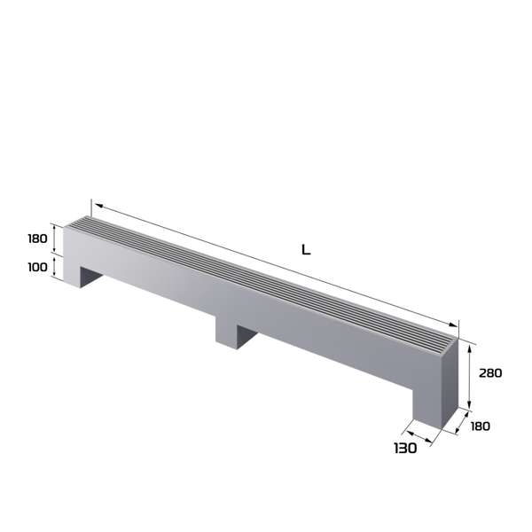 Конвектор напольный Royal Thermo STEP 180/180/2100 3 N SS LG NA — изображение 2