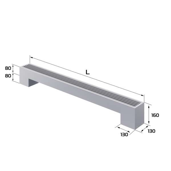 Конвектор напольный Royal Thermo STEP 80/130/1600 1 N SS LG NA — изображение 2