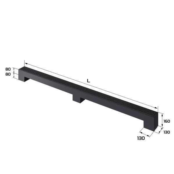 Конвектор напольный Royal Thermo STEP 80/130/2000 1 N BL LG BL — изображение 2