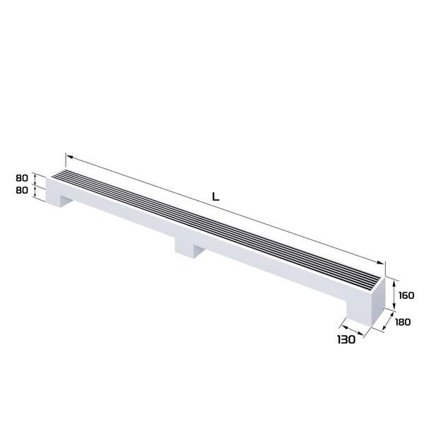 Конвектор напольный Royal Thermo STEP 80/180/2500 1 N WT LG NA — изображение 2